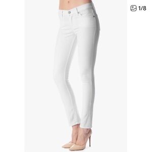 7 For All Mankind Women’s The Slim Cigarette Denim Jeans in Cleaned White NWT